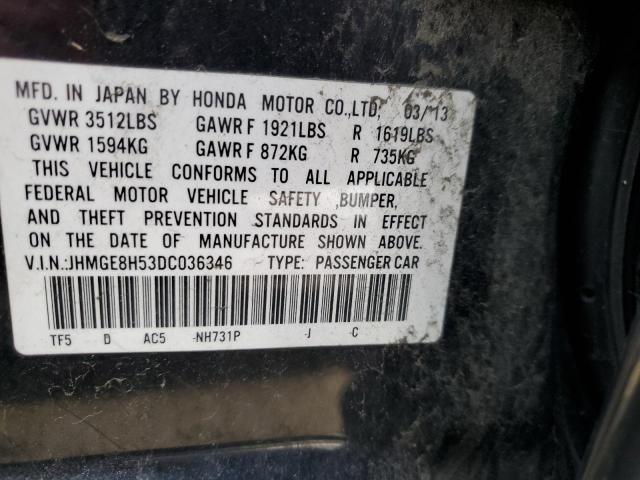 Photo 11 VIN: JHMGE8H53DC036346 - HONDA FIT SPORT 