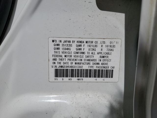 Photo 11 VIN: JHMGE8H54BC013302 - HONDA FIT 