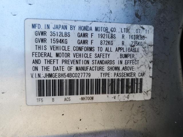 Photo 11 VIN: JHMGE8H54BC027779 - HONDA FIT 