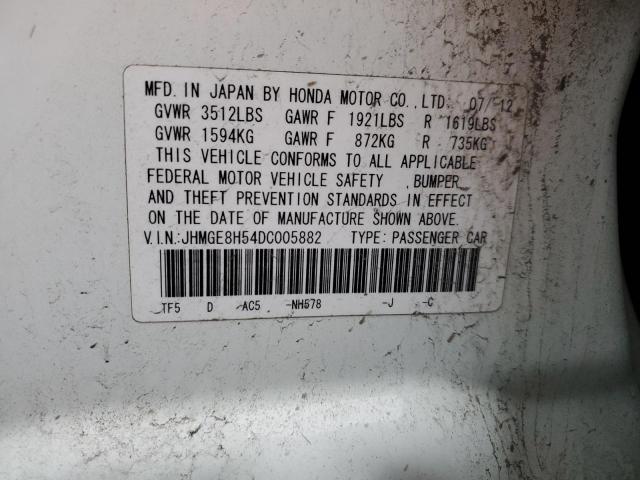 Photo 11 VIN: JHMGE8H54DC005882 - HONDA FIT SPORT 