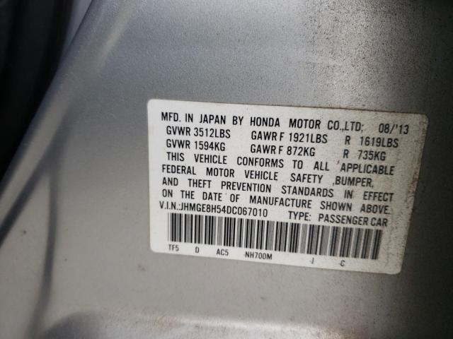 Photo 9 VIN: JHMGE8H54DC067010 - HONDA FIT SPORT 