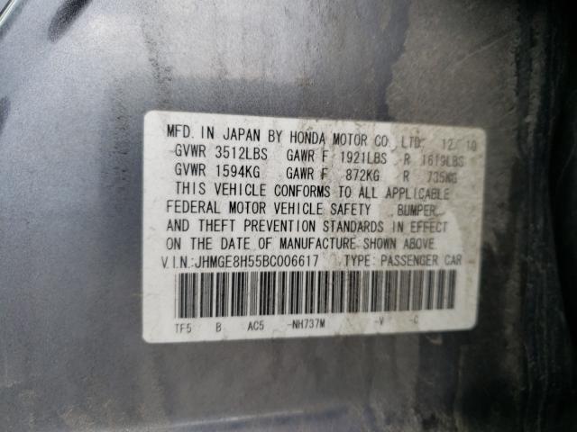 Photo 9 VIN: JHMGE8H55BC006617 - HONDA FIT SPORT 