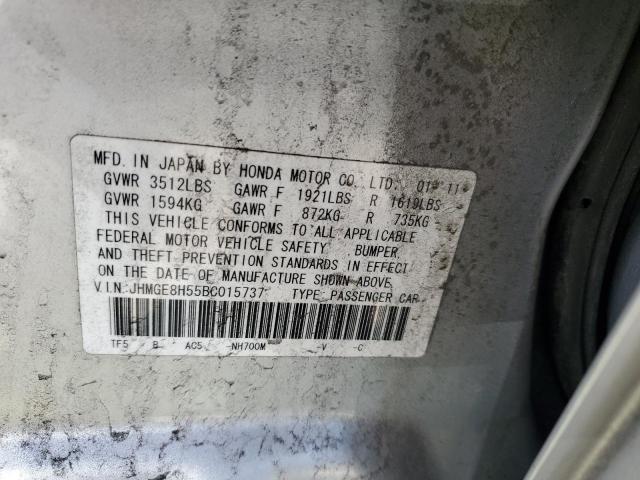 Photo 12 VIN: JHMGE8H55BC015737 - HONDA FIT 