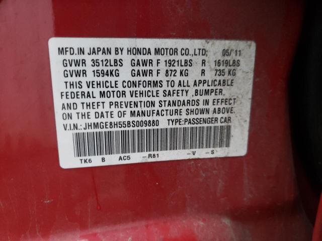 Photo 11 VIN: JHMGE8H55BS009880 - HONDA FIT SPORT 