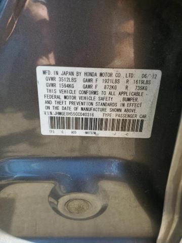 Photo 11 VIN: JHMGE8H55CC040316 - HONDA FIT 