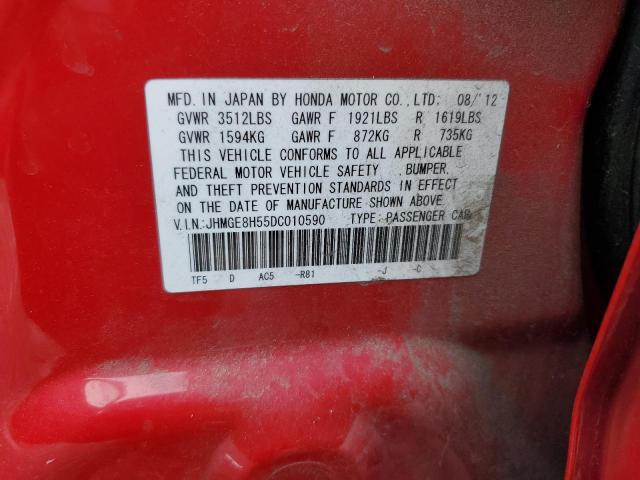 Photo 12 VIN: JHMGE8H55DC010590 - HONDA FIT SPORT 