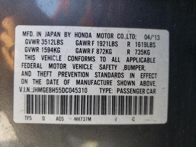 Photo 9 VIN: JHMGE8H55DC045310 - HONDA FIT SPORT 