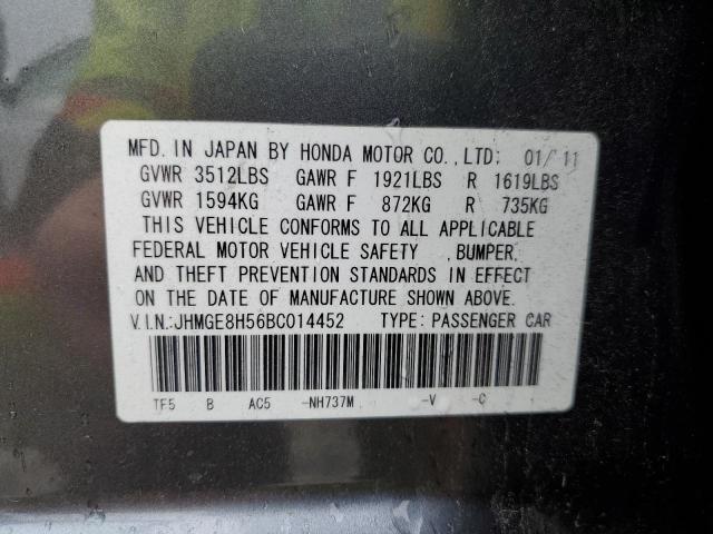 Photo 11 VIN: JHMGE8H56BC014452 - HONDA FIT SPORT 