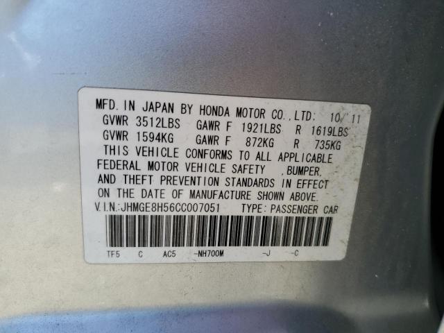 Photo 11 VIN: JHMGE8H56CC007051 - HONDA FIT SPORT 