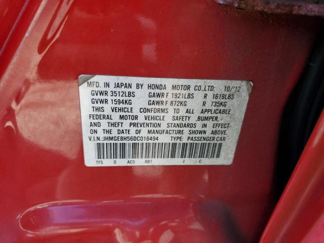 Photo 11 VIN: JHMGE8H56DC016494 - HONDA FIT 