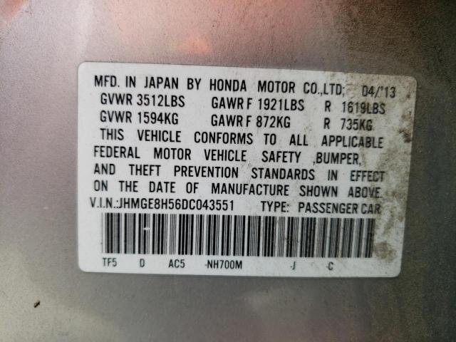 Photo 11 VIN: JHMGE8H56DC043551 - HONDA FIT SPORT 