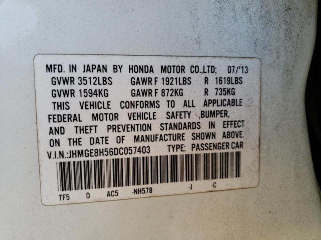 Photo 11 VIN: JHMGE8H56DC057403 - HONDA FIT SPORT 