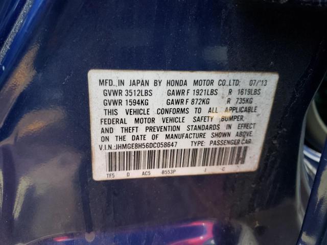 Photo 9 VIN: JHMGE8H56DC058647 - HONDA FIT SPORT 