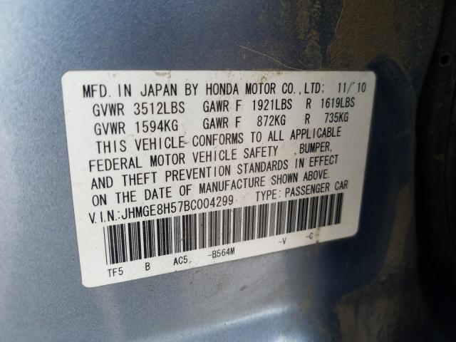 Photo 9 VIN: JHMGE8H57BC004299 - HONDA FIT SPORT 