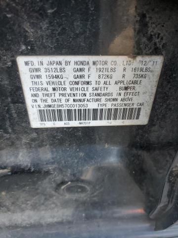 Photo 11 VIN: JHMGE8H57CC013053 - HONDA FIT SPORT 