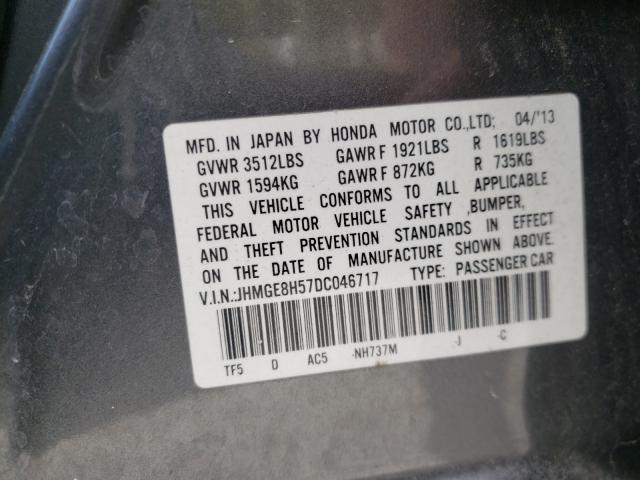 Photo 9 VIN: JHMGE8H57DC046717 - HONDA FIT SPORT 