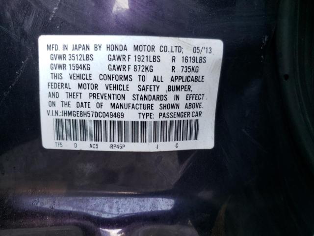 Photo 9 VIN: JHMGE8H57DC049469 - HONDA FIT SPORT 