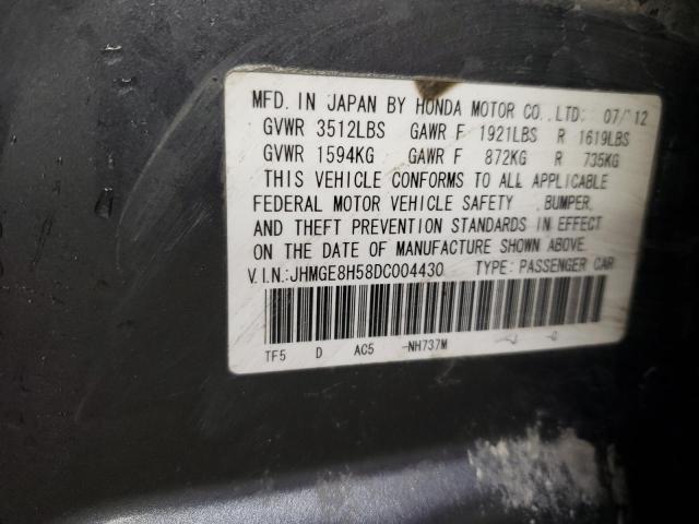 Photo 11 VIN: JHMGE8H58DC004430 - HONDA FIT SPORT 