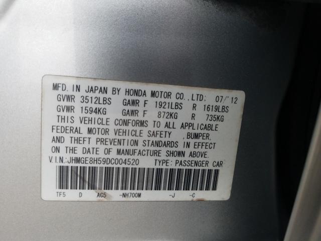 Photo 9 VIN: JHMGE8H59DC004520 - HONDA FIT SPORT 