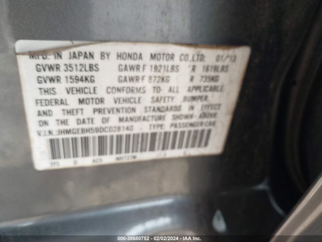 Photo 8 VIN: JHMGE8H59DC028140 - HONDA FIT 