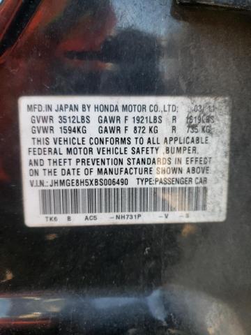 Photo 9 VIN: JHMGE8H5XBS006490 - HONDA FIT 