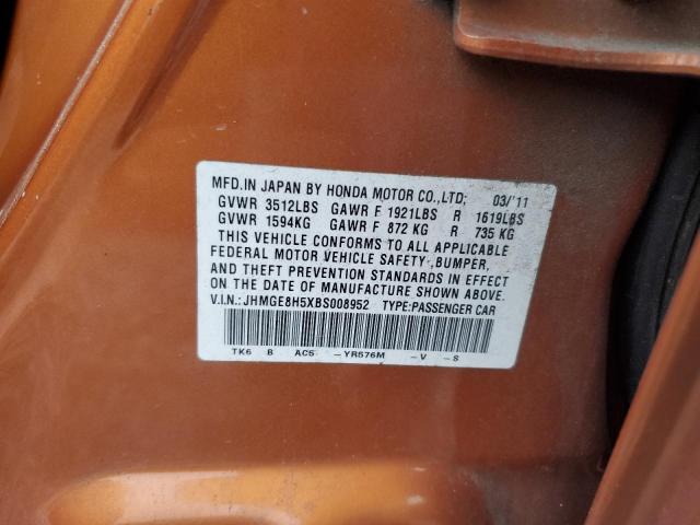 Photo 11 VIN: JHMGE8H5XBS008952 - HONDA FIT 