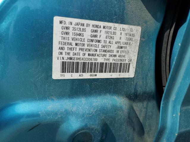 Photo 11 VIN: JHMGE8H5XCC006789 - HONDA FIT 