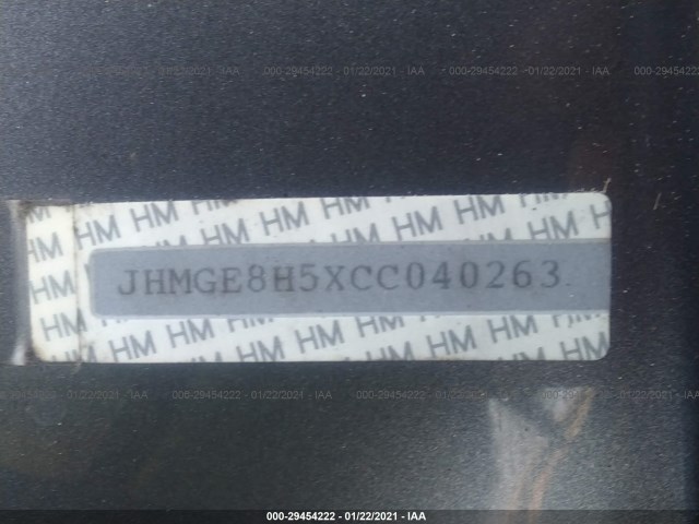 Photo 8 VIN: JHMGE8H5XCC040263 - HONDA FIT 