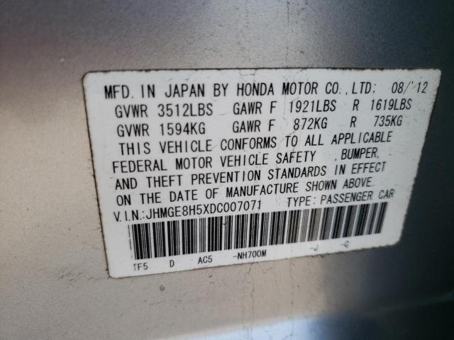 Photo 12 VIN: JHMGE8H5XDC007071 - HONDA FIT SPORT 