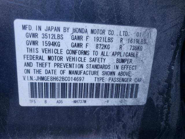 Photo 11 VIN: JHMGE8H62BC014697 - HONDA FIT SPORT 