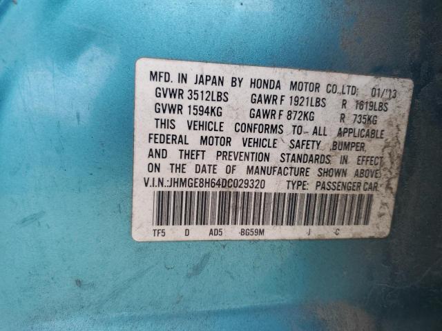 Photo 11 VIN: JHMGE8H64DC029320 - HONDA FIT SPORT 