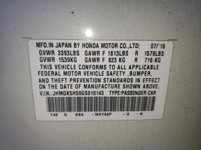 Photo 9 VIN: JHMGK5H50GS010143 - HONDA FIT LX 