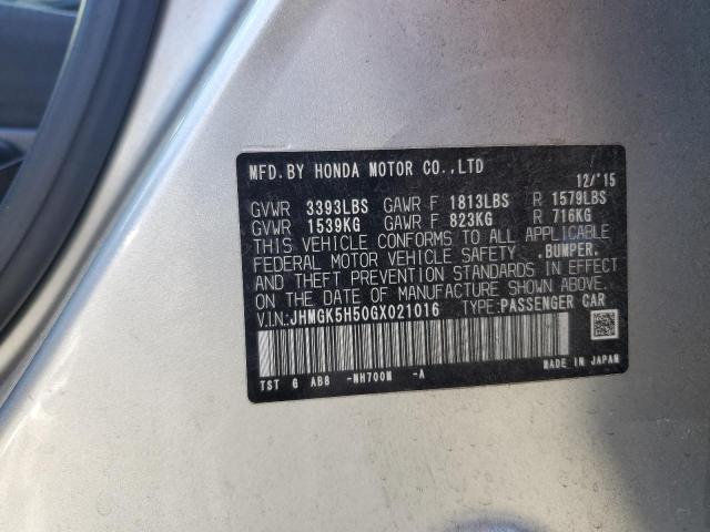 Photo 11 VIN: JHMGK5H50GX021016 - HONDA FIT 