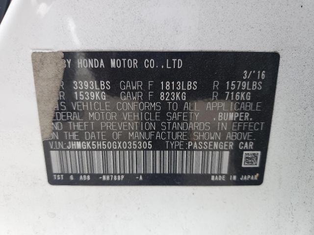 Photo 11 VIN: JHMGK5H50GX035305 - HONDA FIT LX 