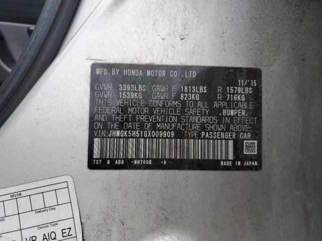 Photo 11 VIN: JHMGK5H51GX009909 - HONDA FIT LX 