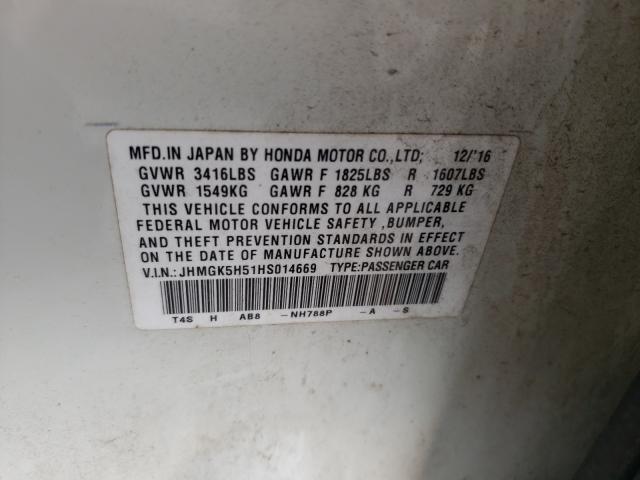 Photo 9 VIN: JHMGK5H51HS014669 - HONDA FIT LX 