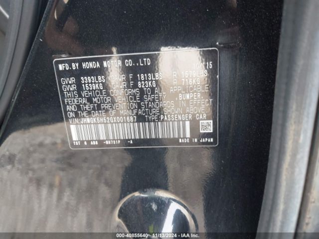 Photo 8 VIN: JHMGK5H52GX001687 - HONDA FIT 