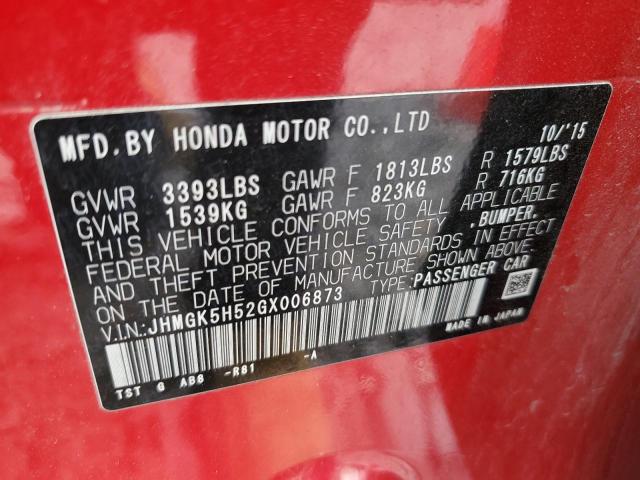 Photo 11 VIN: JHMGK5H52GX006873 - HONDA FIT LX 