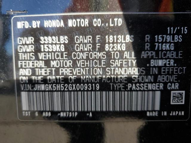 Photo 12 VIN: JHMGK5H52GX009319 - HONDA FIT LX 