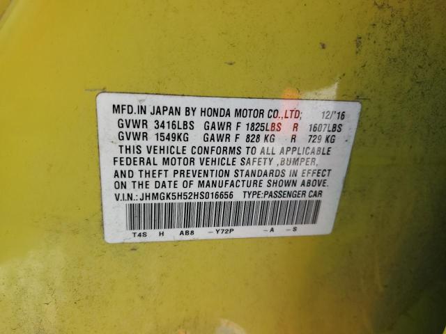 Photo 11 VIN: JHMGK5H52HS016656 - HONDA FIT LX 