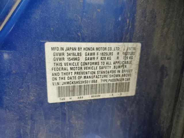 Photo 12 VIN: JHMGK5H53HS011868 - HONDA FIT 