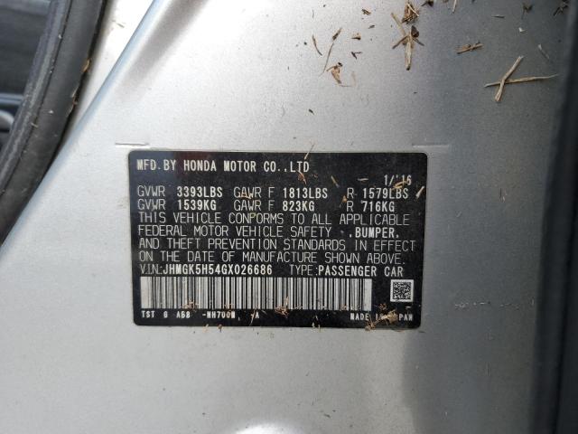 Photo 12 VIN: JHMGK5H54GX026686 - HONDA FIT LX 