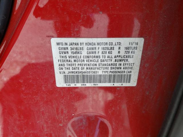 Photo 9 VIN: JHMGK5H54HS013631 - HONDA FIT LX 