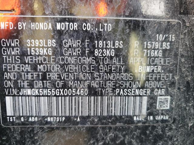 Photo 9 VIN: JHMGK5H55GX005460 - HONDA FIT LX 