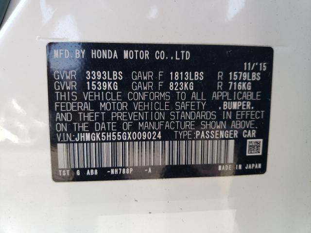 Photo 11 VIN: JHMGK5H55GX009024 - HONDA FIT 