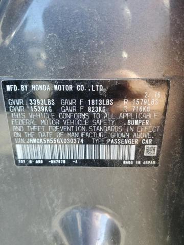 Photo 11 VIN: JHMGK5H55GX030374 - HONDA FIT LX 