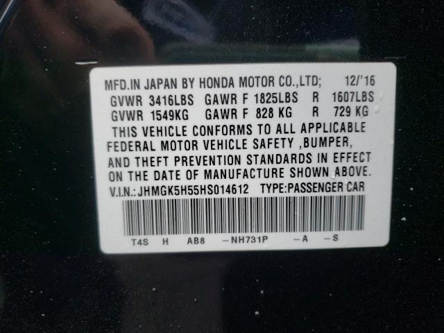 Photo 9 VIN: JHMGK5H55HS014612 - HONDA FIT LX 