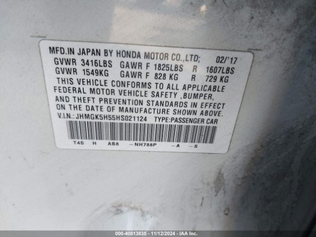 Photo 8 VIN: JHMGK5H55HS021124 - HONDA FIT 