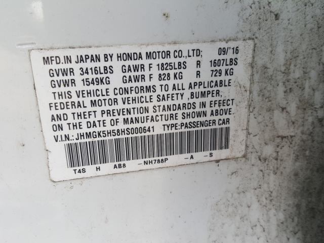 Photo 9 VIN: JHMGK5H58HS000641 - HONDA FIT LX 