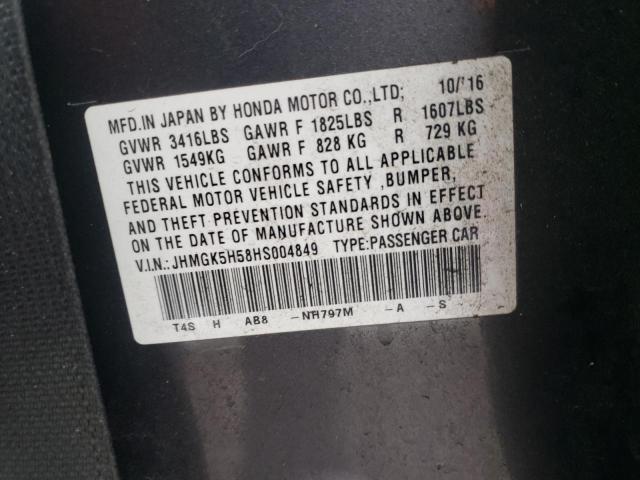 Photo 12 VIN: JHMGK5H58HS004849 - HONDA FIT 